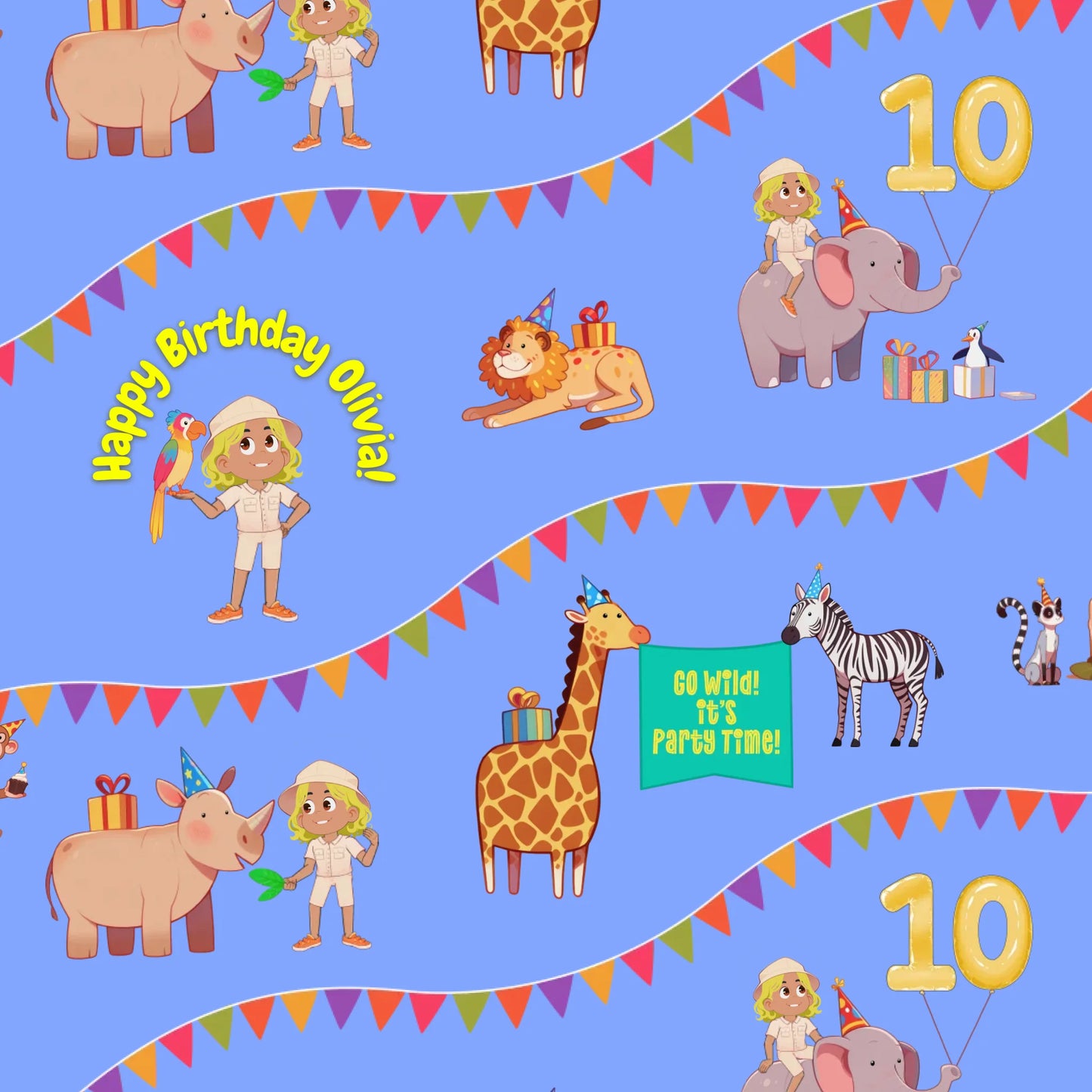 Zoo Keeper Wrapping Paper