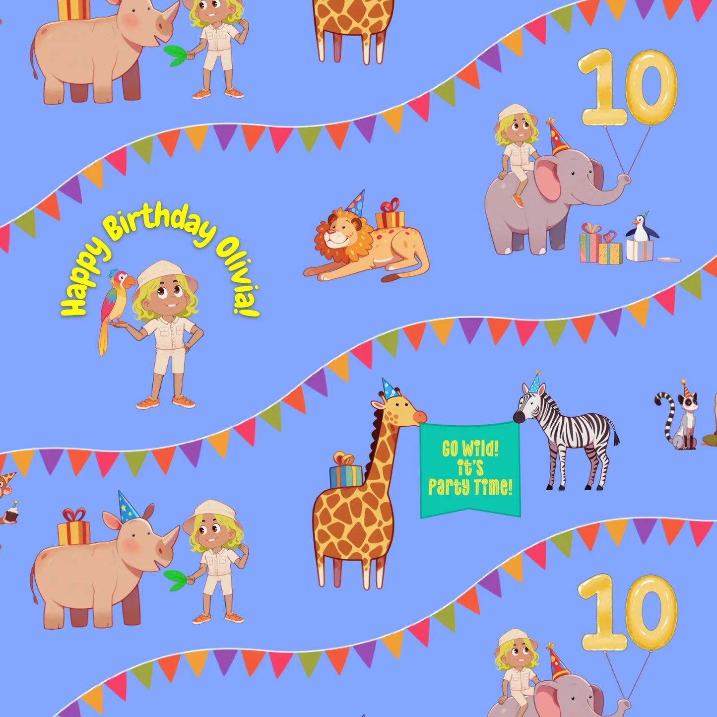 Zoo Keeper Wrapping Paper