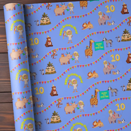 Zoo Keeper Wrapping Paper