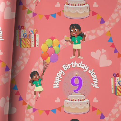 Pink Hearts Wrapping Paper