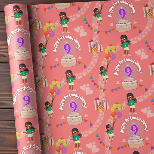 Pink Hearts Wrapping Paper