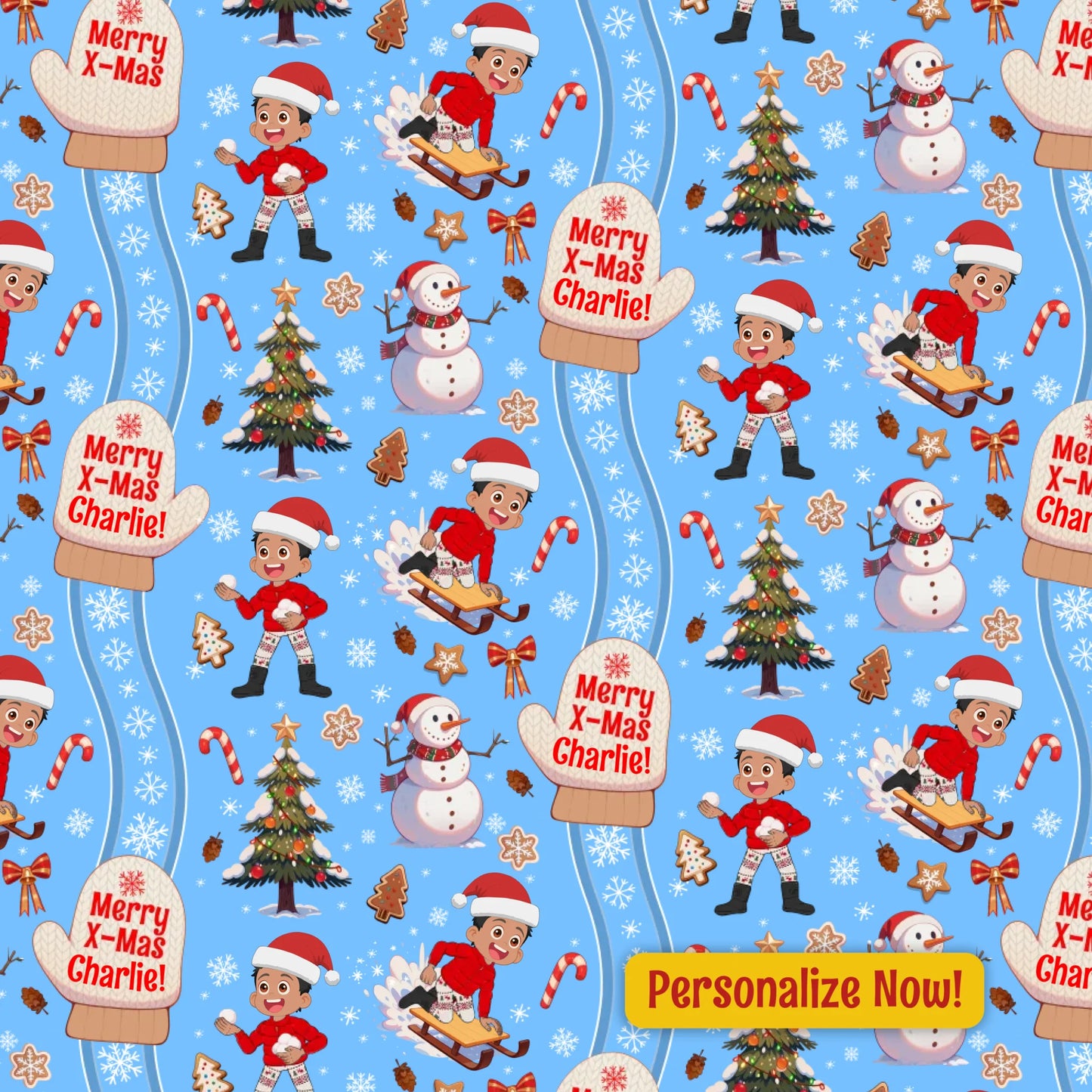 Holiday Snow Gift Wrap