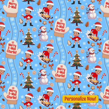 Holiday Snow Gift Wrap