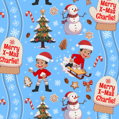 Holiday Snow Gift Wrap