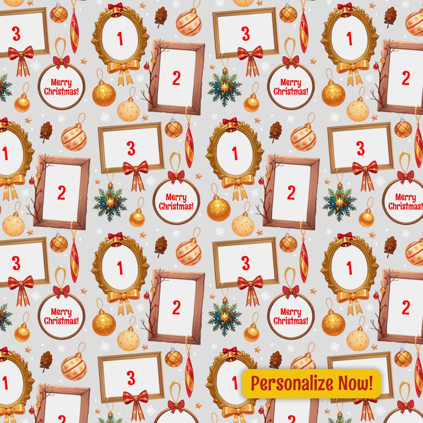 Christmas Frames Gift Wrap