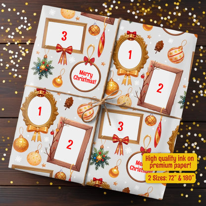 Christmas Frames Gift Wrap