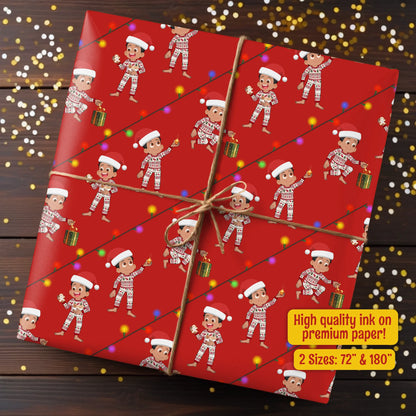 X-Mas Pajamas Gift Wrap